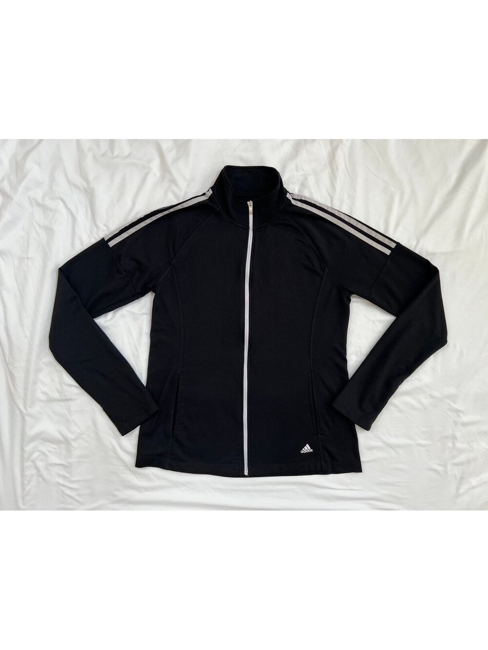 Adidas women’s size medium black french terry fill zip golf jacket